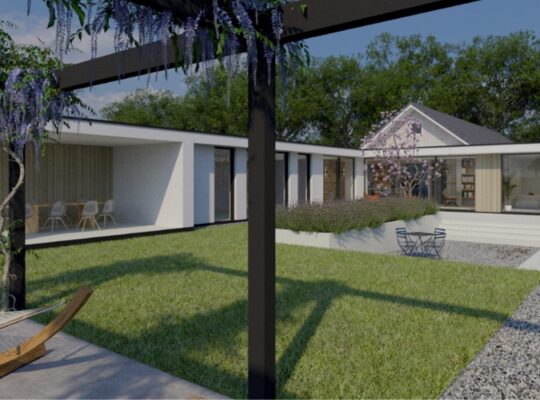 ontwerp moderne bungalow woonvilla