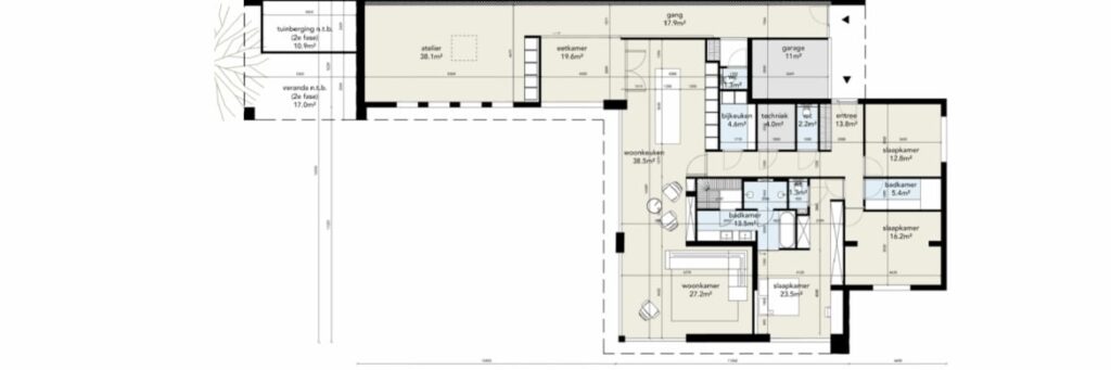 plattegrond indeling bungalow renovatie